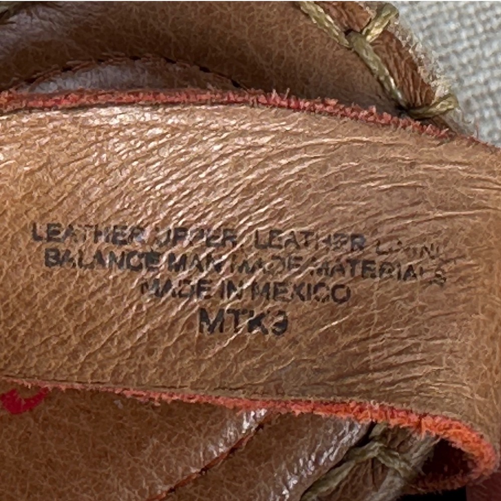 Born Drilles Burnt Orange Suede Espadrille Wedge Sandals Brown Elastic Straps 9 - Picture 2 of 11